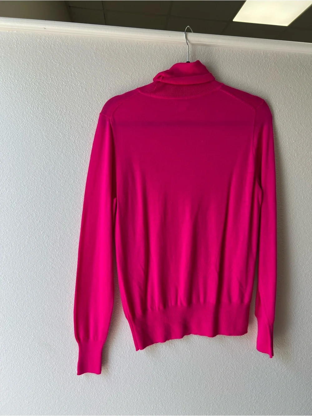 J. Crew Hot Pink Turtleneck Sweater